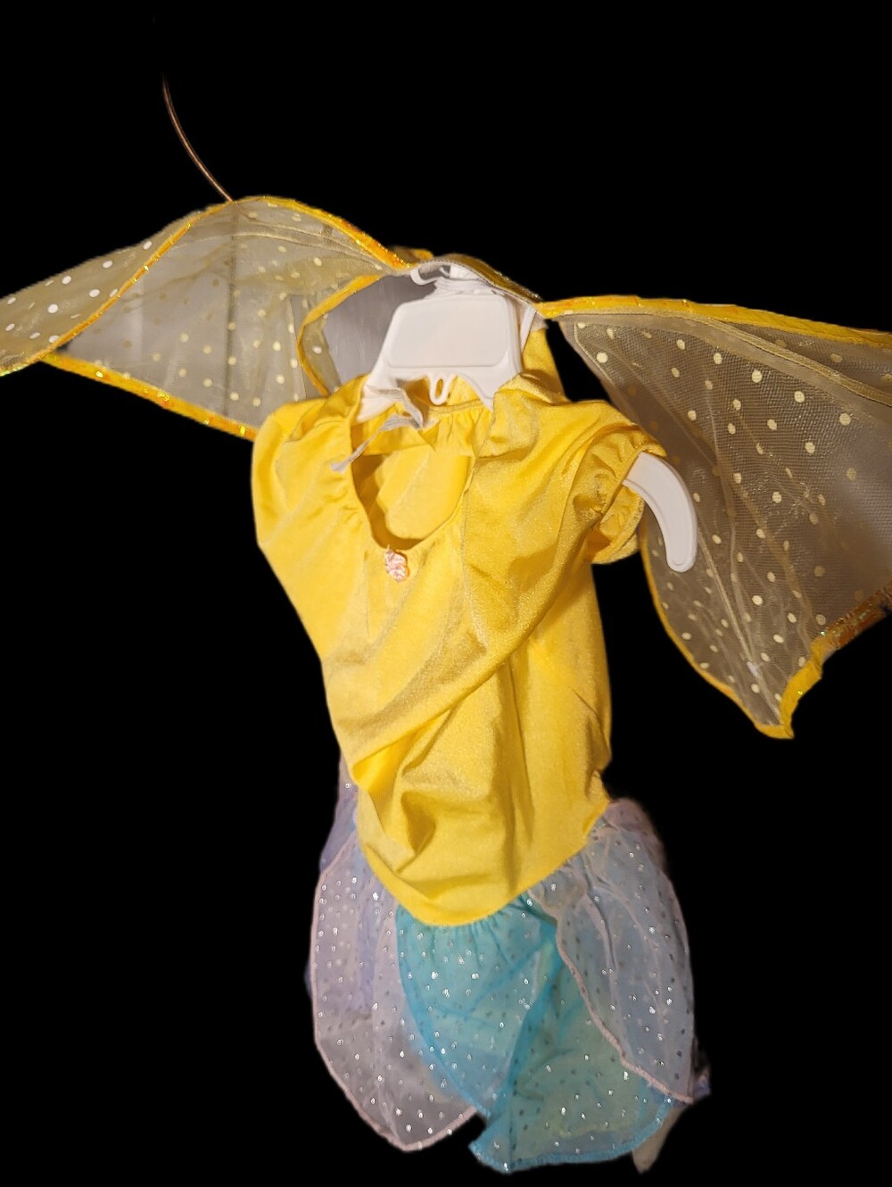 Yellow Butterfly Fairy Kids Costume with Sparkle Wings Toddler SZ M